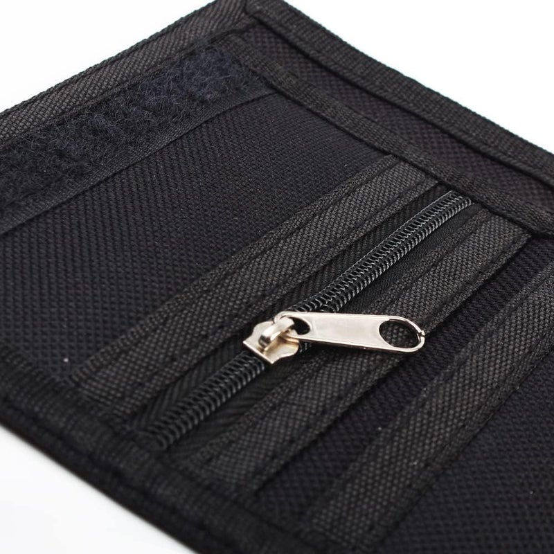 Nitort Wallet, Nylon Outdoor Sports Wallets for Kid, Lovely Wallet with Zipper for Kids- Front Pocket Wallet with Magic Sticker, Navy Blue - Image 5
